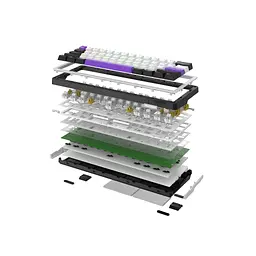Клавіатура Hator Hellyberry HK60 Mechanical Linear RGB USB UA White/Violet (HK60) - мініатюра 6