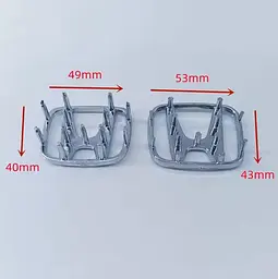 Емблема керма HONDA хром 50х40 мм пластик (на 13 вусиків, без скотчу) - мініатюра 2