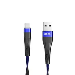 USB Cable Hoco U39 Slender Type-C Black/Blue 1.2m