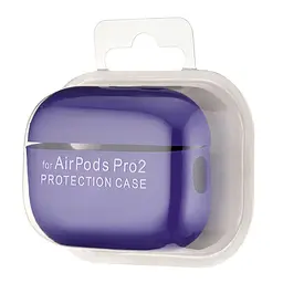 Чохол Silicone Case 2,5mm with microfiber for AirPods Pro 2 зі шнурком Deep Purple - мініатюра 2