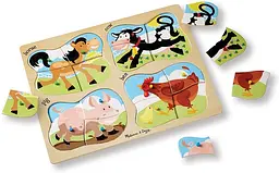 Дерев'яні пазли Melissa&Doug Ферма 4-в-1 (MD9858) - мініатюра 2