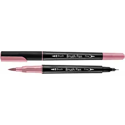 Маркер акварельний Santi Brush Pen SW-09 пастельно-рожевий двосторонній 6 шт. (391009)