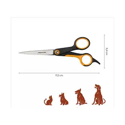 Ножиці прямі для тварин Fiskars, 2/6, 19L (2009126) - мініатюра 2