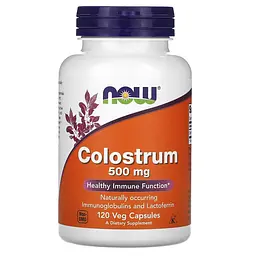 Натуральна добавка NOW Colostrum 500 mg 120 капсул