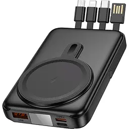 Зовнішній акумулятор Hoco J135 Rico MagSafe 10000mAh 22.5W Black (635516) [161336] - мініатюра 2