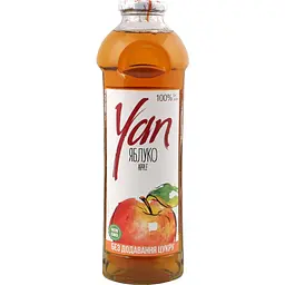 Сік Yan яблучний без цукру 930 мл