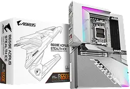 Mатеринська плата Gigabyte B650E Aorus Stealth Ice Socket AM5 (B650E A STEALTH ICE)