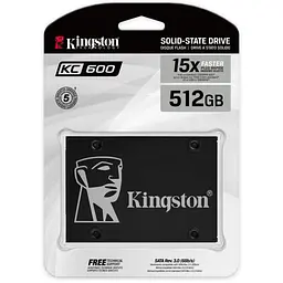 Накопичувач SSD 2.5" 512GB Kingston (SKC600/512G) - мініатюра 3