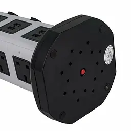 Подовжуючий провод вертикальний роз'єм живлення вежа мультиштек USB розетка Сірий - мініатюра 2