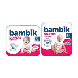Підгузки Bambik Medium JUNIOR Розмвр 5 (11-25 кг) 32 ш (4823071652260) - мініатюра 3