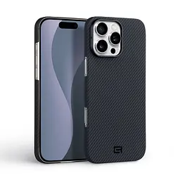 Чехол ArmorStandart BlackIcon Aramid Twill MagCase для Apple iPhone 16 Pro Max Black (ARM90152) - мініатюра 2