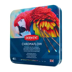 Набір кольорових олівців Chromaflow 48 шт. мет. коробка Derwent - мініатюра 9