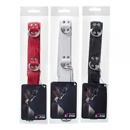 Нашийник Slave Leather Collar White від sLash - мініатюра 3