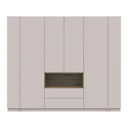 Шафа для одягу з нішою та етажеркою Doros Дейл Кашемір/Дуб Артизан 4 ДСП 234х52х220 (44900340) - мініатюра 9