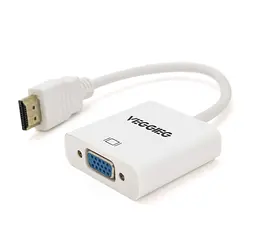 Конвертор-переходник HDMI (папа) на VGA (мама) VEGGIEG H-V1W 25cm White