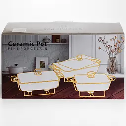 Марміт порцеляновий Yiwu HNG-112-13 з підігрівом, 1.5 л, настільний - мініатюра 5