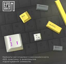 Клавіатура ігрова механічна бездротова EPOMAKER EP-64-BM Black 2.4G/BT/USB RGB Mulan Switch Linear - мініатюра 7