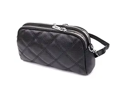 Жіноча сумка прошита ромбами з натуральної шкіри Vintage 23×14×7 см sum0027520 - мініатюра 2