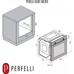 Духова шафа Perfelli Perla 6D8I Nero - мініатюра 18