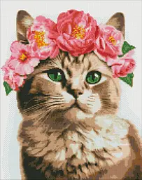 Алмазная мозаика/вышивка Изящная кошечка 40*50 см Идейка AMO 7664