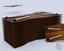 Нога H-710мм d-50мм G2 Хром з 3D регулюванням - мініатюра 7