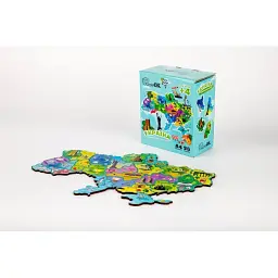 Дерев'яний магнітний пазл  PuzzleOK А4 Мапа України 25 елементів PuzA4-22926 - мініатюра 3
