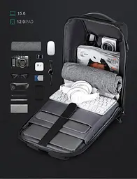Рюкзак міський Mark Ryden 9116 21л з кодовим замком і USB Black (16258) - мініатюра 6