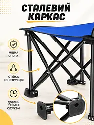 Пляжний набір 2 крісла з парасолькою і сумкою-холодильником синій (49676207) - мініатюра 6