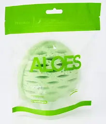 Губка для душу Suavipiel Aloes Aqua Power Soft Sponge зелена - мініатюра 5