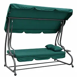Садова гойдалка 230см до 350кг 4P Garden Comfort чотиримісна, розкладна, з подушками та підстаканниками - мініатюра 2