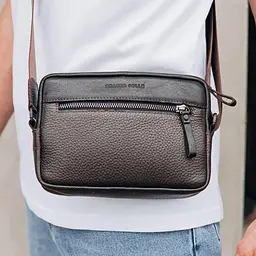 Сумка через плече компактна вертикальна GRANDE PELLE 13.5х19.5х6 см sum0028304 - мініатюра 3