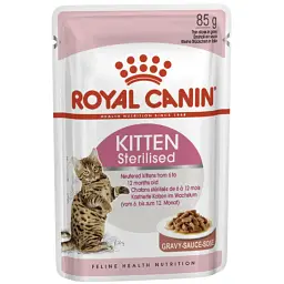 Набір вологого корму для стерилізованих кошенят Royal Canin Kitten Sterilised шматочки в соусі 1.02 кг (12 шт. х 85 г) - мініатюра 2