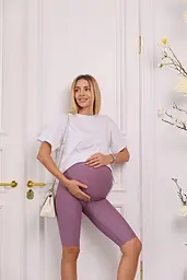 Велосипедки для вагітних в рубчик Larnaka S Lullababe ліловий