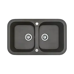 Кухонна мийка Adamant Twins 765x470x190 графіт 308223, Графіт
