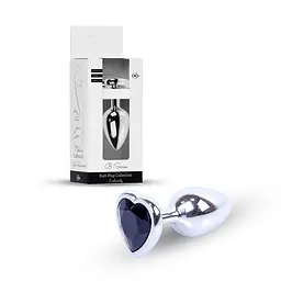 Анальна пробка B - Series HeavyFun Jewellery Silver Heart, 7 см (чорний) - мініатюра 8