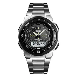 Чоловічий наручний годинник 1370SI Silver Skmei acs0030785
