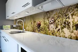 Кухонний фартух Гриби для кухні наклейка ПВХ мох сова Природа Зелений 60х250 см Happy Pocket Z180537 - мініатюра 6