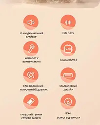 Бездротові навушники TWS BlitzWolf BW-FPE1 для Android, iPhone, iPad Black - мініатюра 8