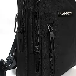 Чоловіча сумка чорна Lanpad sum0028746 - мініатюра 5