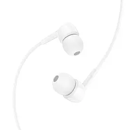 Провідні вакуумні навушники Hoco M99 Celestial universal earphones with microphone, 3.5mm, 1.2m, white - мініатюра 2