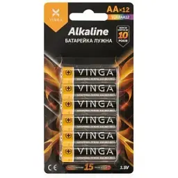 Батарейка Vinga AA LR6 Alkaline 12pcs Blister (VJABAA12)