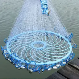 Рибальська сітка для ловлі риби FISH NET 0240 2.5 м кільце 45 см зручна та компактна модель - мініатюра 4