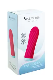 Віброкуля S Pleasures Bullets Twist & Shout Cerise, яскраво-рожева, ребриста поверхня, 10 режимів - мініатюра 3