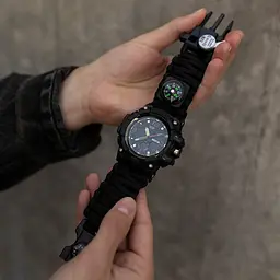 Наручний годинник чоловічий з компасом BESTA Life Pro AllBlack Чорний (3085) - мініатюра 3
