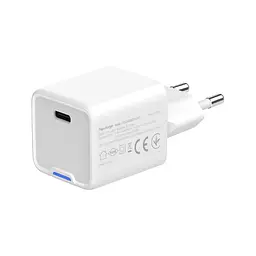 Зарядний пристрій ColorWay GaN Mini 25 Вт порт PD PPS USB-C білий (CW-CHS052PD-WT) - мініатюра 5
