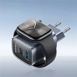 МЗП Usams US-CC293 T67 Multifunctional iWatch Charger 20W (1USB-A/1C) Tarnish - мініатюра 2