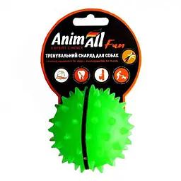 Іграшка AnimAll Fun м'яч каштан для собак 7 см зелена