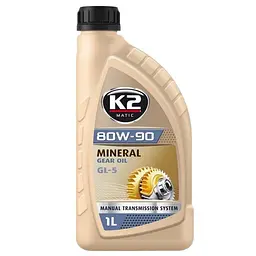 Трансмісійне масло K2 Mineral Gear Oil GL-5 80W-90 1л(O5541E)