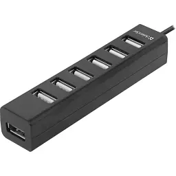 Хаб USB Defender 2.0 -> 7xUSB 2.0 passive Black (83203)