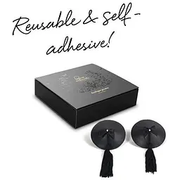 Пестіс Bijoux Indiscrets Burlesque pasties Original Black - мініатюра 5